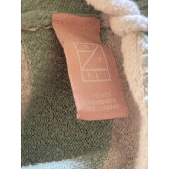 TANYA TAYLOR Maisie V Neck Collared Striped Sweater Drop Shoulder XS Light Blue - Picture 11 of 11